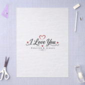 Ich liebe dich Typografie-Design Seidenpapier (Basteln)