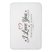 Ich liebe dich Typography Design Badematte (Vorderseite Vertikal)