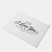 Ich liebe dich Typography Design Fußmatte (Schrägansicht)