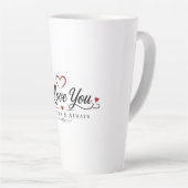 Ich liebe dich Typography Design Milchtasse (Rechte Ecke)