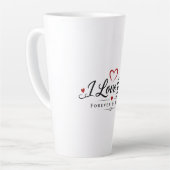 Ich liebe dich Typography Design Milchtasse (Linke Ecke)