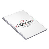 Ich liebe dich Typography Design Notizblock (Rechte Seite)