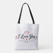 Ich liebe dich Typography Design Tasche (Rückseite)
