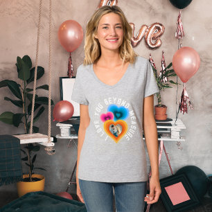 Ich liebe dich über alles, groovy Herzen T-Shirt