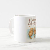 Ich liebe dich über alles – Süße Wasserfarbe-Otter Kaffeetasse (Vorderseite Links)