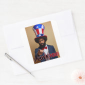 Ich Liebe dich! - Uncle Sam Postcard Quadratischer Aufkleber (Umschlag)