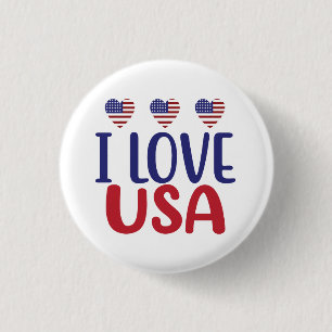 Ich liebe dich USA Button