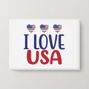 Ich liebe dich USA Button