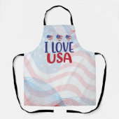 Ich liebe dich USA Schürze (Vorderseite)