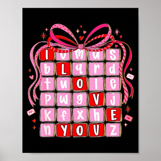 Ich liebe dich Valentine Kinder Vorbereiteter Vale Poster (Vorne)