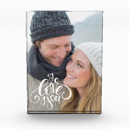 Ich Liebe dich. Valentinstag Custom Fotoblock