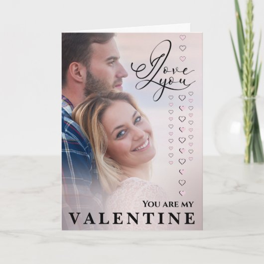 Ich liebe dich Valentinstag Foto Karte (Vorderseite)
