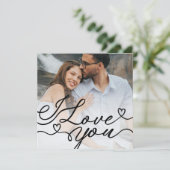 Ich liebe dich Valentinstag Fotokarte Karte (Stehend Vorderseite)