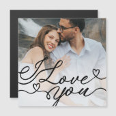 Ich liebe dich Valentinstag Fotokarte Magnetkarte (Vorne/Hinten)
