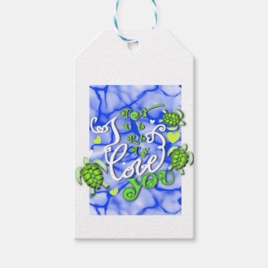 Ich Liebe dich - Valentinstag Geschenkanhänger (Vorderseite)