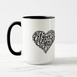 Ich liebe dich Valentinstag Kaffeetasse Herz Desig