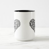Ich liebe dich Valentinstag Kaffeetasse Herz Desig (Zentrum)