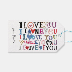 "Ich liebe Dich" Valentinstag Künstlerisch persona Geschenkanhänger