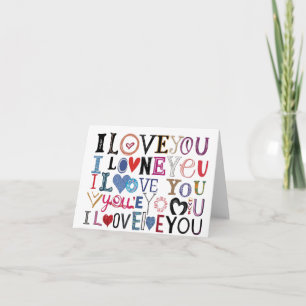 "Ich liebe Dich" Valentinstag Künstlerische Karten