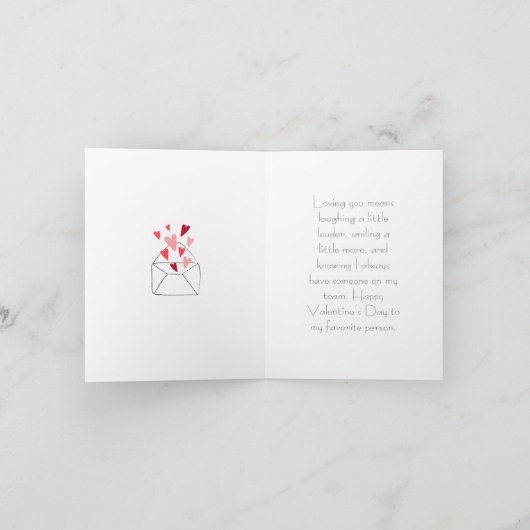 'Ich liebe Dich' Valentinstag-Partner Karte (Innenseite)