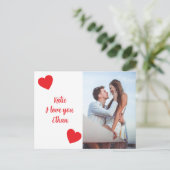 Ich liebe dich - Valentinstag Postkarte (Stehend Vorderseite)