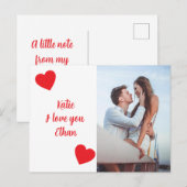 Ich liebe dich - Valentinstag Postkarte (Vorne/Hinten)