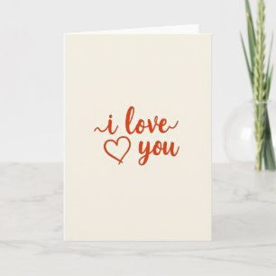 Ich liebe dich Vermilion Karte
