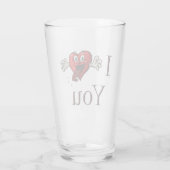 Ich liebe dich verrücktes Herz Glas (Rückseite)
