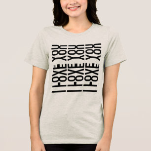 ICH LIEBE DICH - Versteckte Liebesbotschaft Tri-Blend Shirt