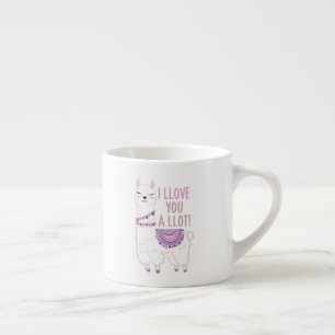 Ich liebe dich viel - Funny Llama Espressotasse