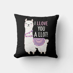 Ich liebe dich viel - Funny Llama Kissen