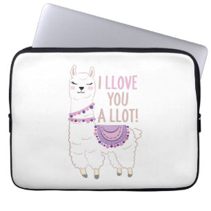Ich liebe dich viel - Funny Llama Laptopschutzhülle