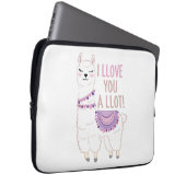 Ich liebe dich viel - Funny Llama Laptopschutzhülle (Vorne Rechts)