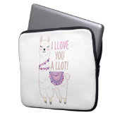 Ich liebe dich viel - Funny Llama Laptopschutzhülle (Vorderseite Links)