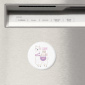 Ich liebe dich viel - Funny Llama Magnet (In Situ (Geschirrspüler))