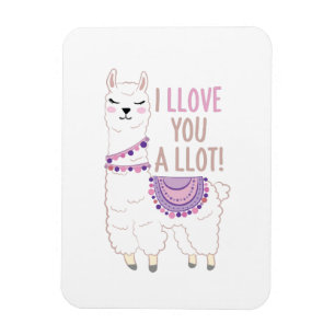 Ich liebe dich viel - Funny Llama Magnet