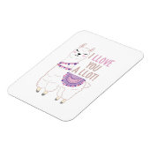 Ich liebe dich viel - Funny Llama Magnet (Linke Seite)