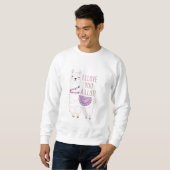 Ich liebe dich viel - Funny Llama Sweatshirt (Vorne ganz)