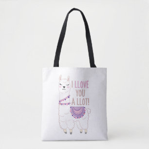 Ich liebe dich viel - Funny Llama Tasche
