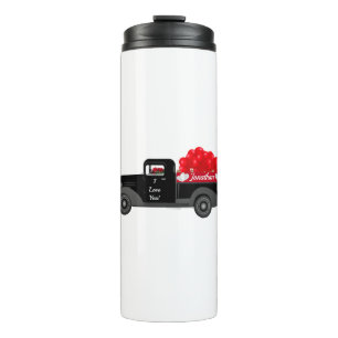Ich liebe Dich! Vintage-LKW-Thermal-Tumbler-Glas Thermosbecher