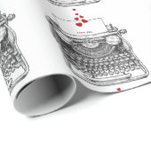 Ich Liebe dich | Vintage Schreibmaschine | Valenti Geschenkpapier (Rolleneckpunkt)