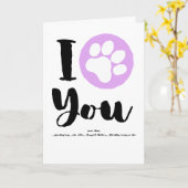 Ich liebe dich vom Hund Karte (Gelbe Blume)