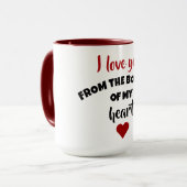 Ich liebe dich von ganzem Herzen Tasse (Vorderseite Links)