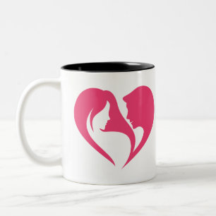 Ich liebe dich von Herzen Zweifarbige Tasse