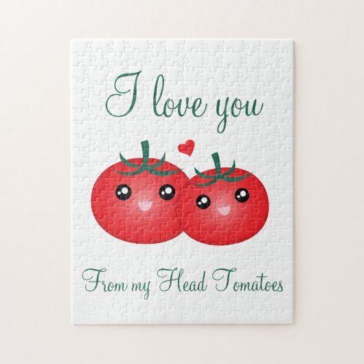 Ich Liebe dich von meinem Kopf Tomaten Funny Food  Puzzle (Vertikal)