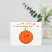 Ich Liebe dich von meinem Kopf Tomaten Funny Puff Postkarte (Stehend Vorderseite)