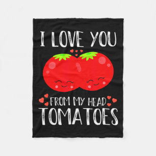 Ich liebe dich von meinen Tomaten zum Valentinstag Fleecedecke