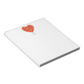 Ich Liebe dich von unten in meinem Herz-Kreislauf- Notizblock (angewinkelt)