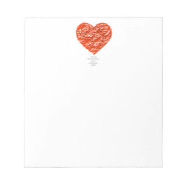 Ich Liebe dich von unten in meinem Herz-Kreislauf- Notizblock