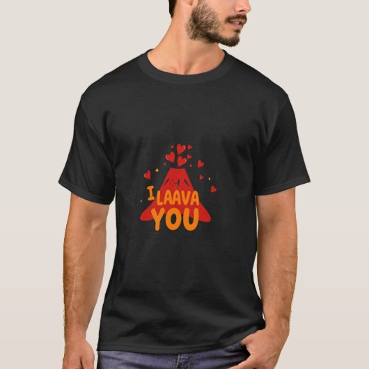 Ich liebe dich Vulkan Liebe T-Shirt (Vorderseite)